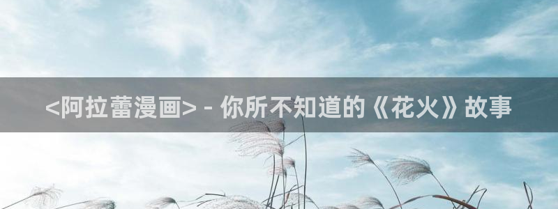 听星漫画漫蛙：<阿拉蕾漫画> - 你所不知道的《花火》故事